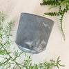Silver Marbled Black Concrete Candle