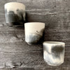 White & Black Marbled Concrete Candle